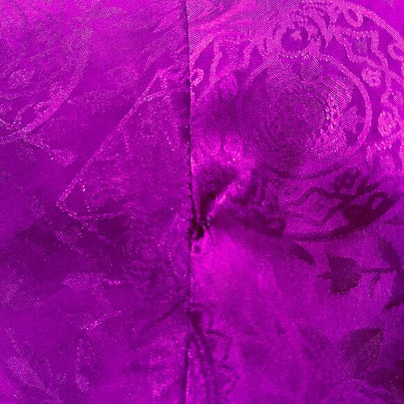 Victoria’s Secret Gold Label Purple Satin Jacquard Long Robe - Women’s Size M/L - Picture 8 of 10